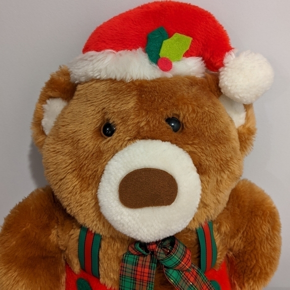 VINTAGE plush Christmas teddy bear - Picture 2 of 10